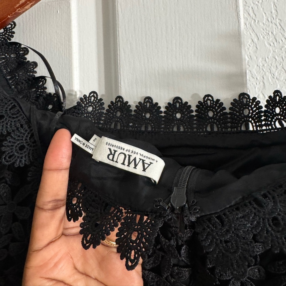 Amur Off Shoulder Lace Mini Dress - Picture 6 of 7